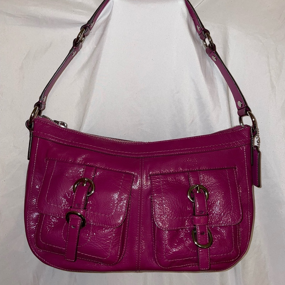 COACH Medium Raspberry Hobo Bag